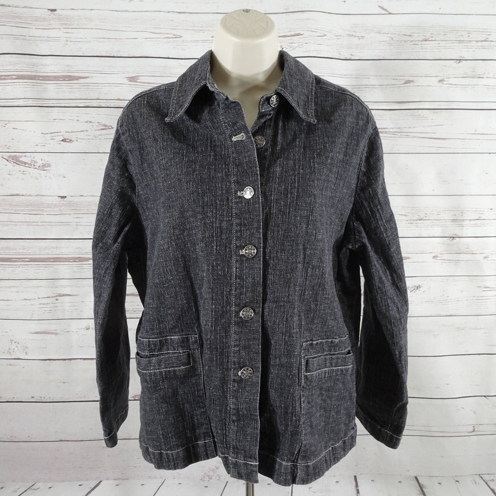 DRAPER'S & DAMON'S Black Stretch Denim Jean Jacket